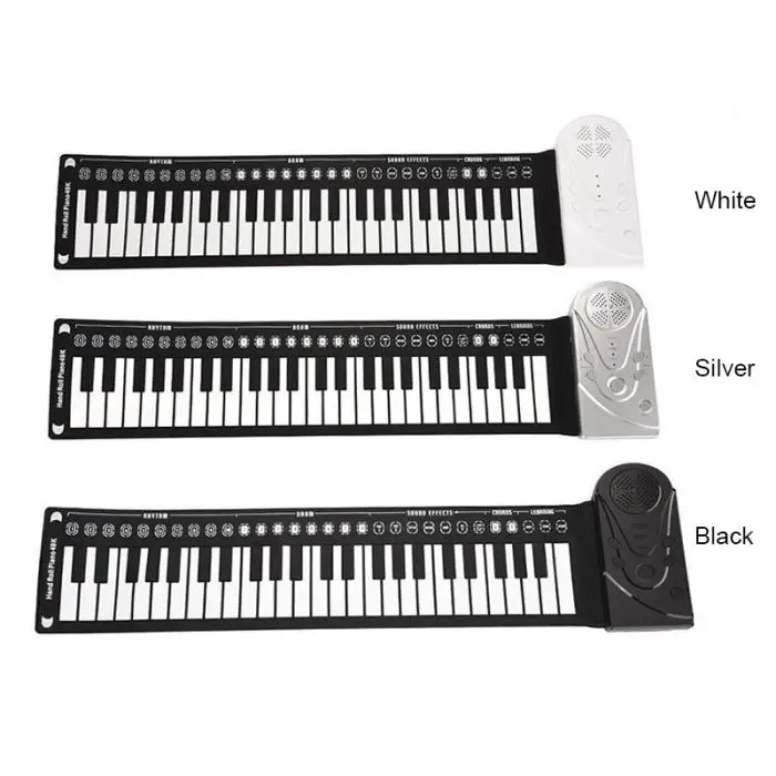 Новый портативный Гибкая цифровая клавиатура пианино 49 клавиш тонов ритмов электронная клавиатура рулонное пианино игрушечные лошадки