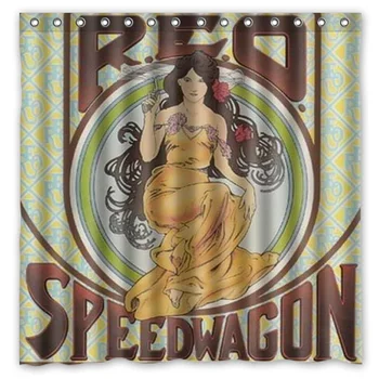 

REO Speedwagon Bath Shower Curtain 180x180cm Fashional Waterproof Polyester Bathroom Curtains Include 12 White Hooks