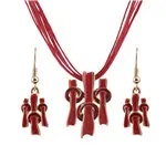 Племенная Мода Индийский Бисерный кулон ожерелье серьги ювелирные изделия оснастки набор Многослойный кожаный шнур лента цепь ювелирные наборы