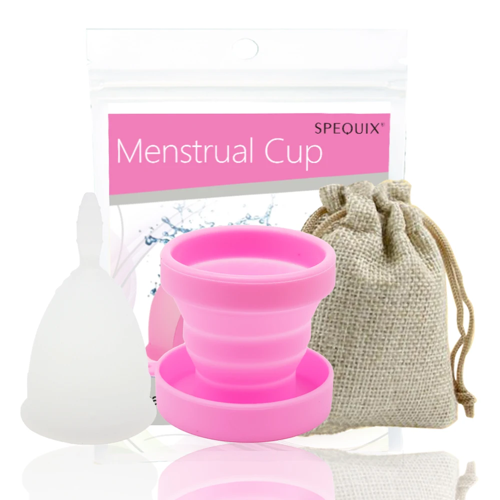 

1 Pcs Lady Periods Cup and 1 Pcs Foldable Silicone Cup Medical Grand Silicone Reusable Collector Menstrual Hygiene Cups