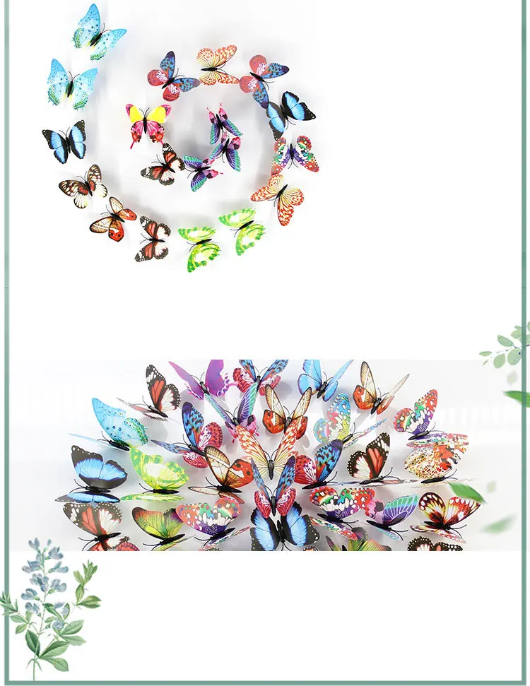10pcs/set Multicolor Luminous 3D Butterfly Wall Stickers 4 style PVC Fluorescence Butterflies Party Kids Bedroom Decoration 10pcs/set Multicolor Luminous 3D Butterfly Wall Stickers 4 style PVC Fluorescence Butterflies Party Kids Bedroom Decoration