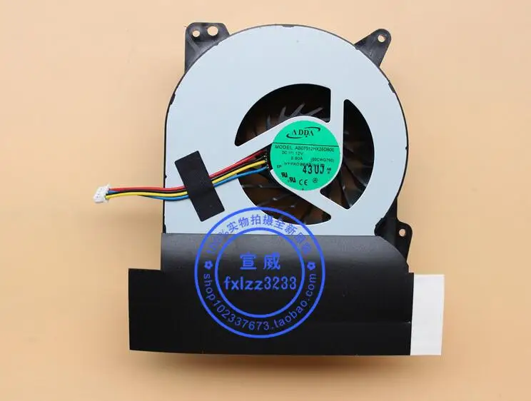 

ADDA AB07512HX26DB00 00WG750 Server Cooling Fan DC 12V 0.60A