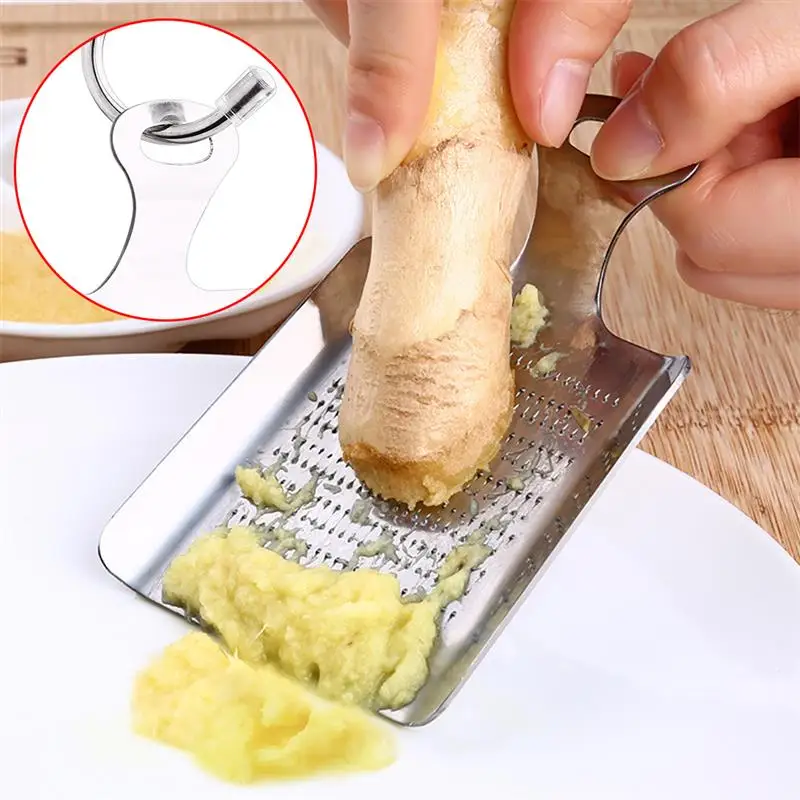 

1pc Ginger Garlic Wasabi Grater Crusher Garlic Press Device Chopper Cutter Garlics Peeler Kitchen Tools Stainless Steel Shredder