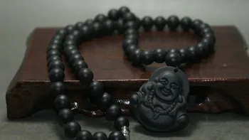 

Beautiful china Black Bian Stone necklace Beads exquisite handmade pendants
