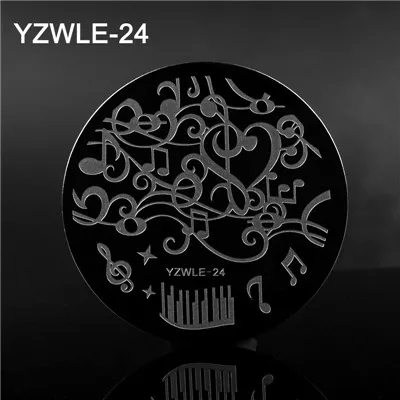 YZWLE 1 шт. 30 дизайнов доступны YZWLE штамповки пластины кружева отрицательное пространство листья цветы дизайн ногтей шаблон инструменты аксессуары - Цвет: 24