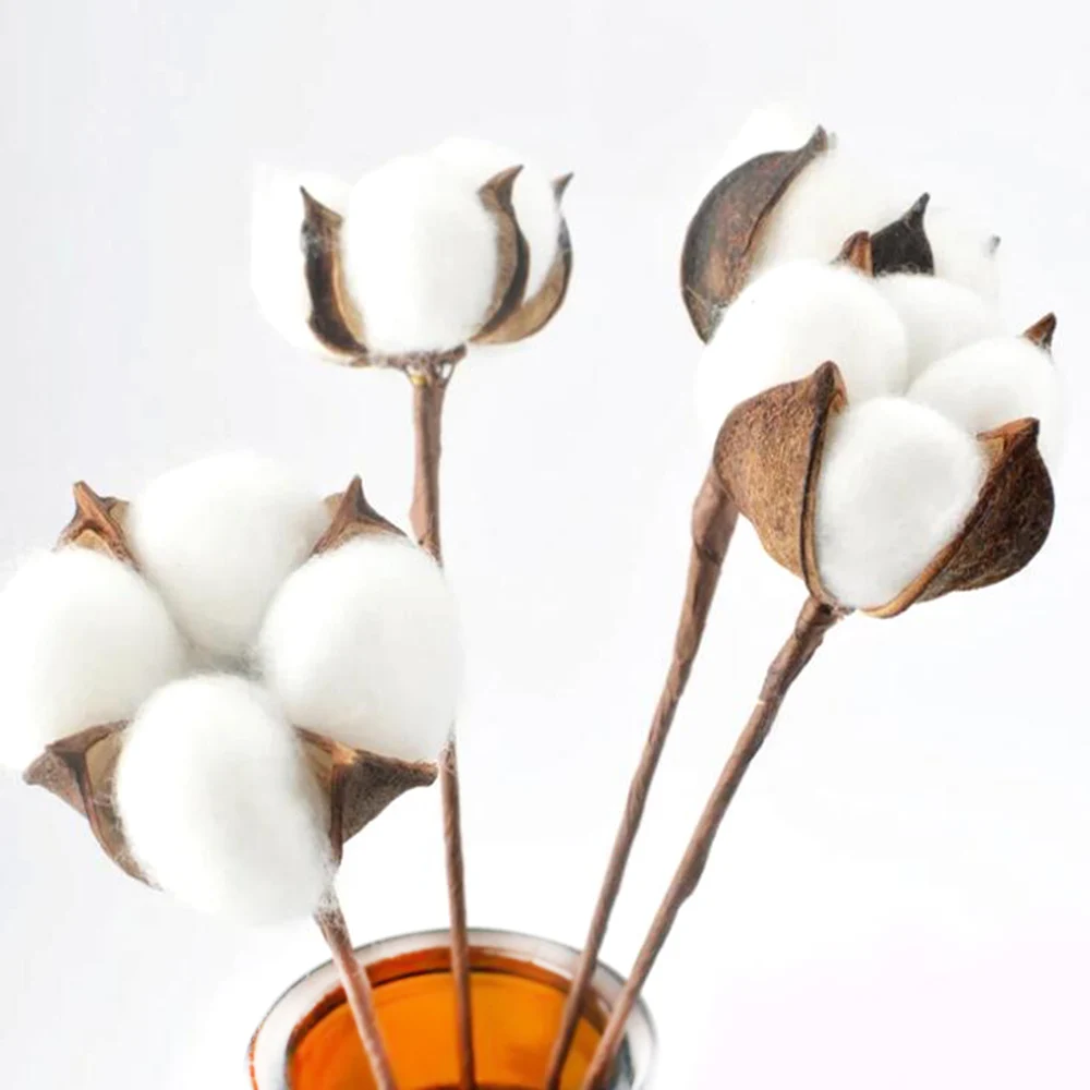 

1Pcs Natural Cotton Artificial Flower Branch for Wedding Xmas Decoration Handmade Wreath Gift Kapok Flower Home Decor Supplies