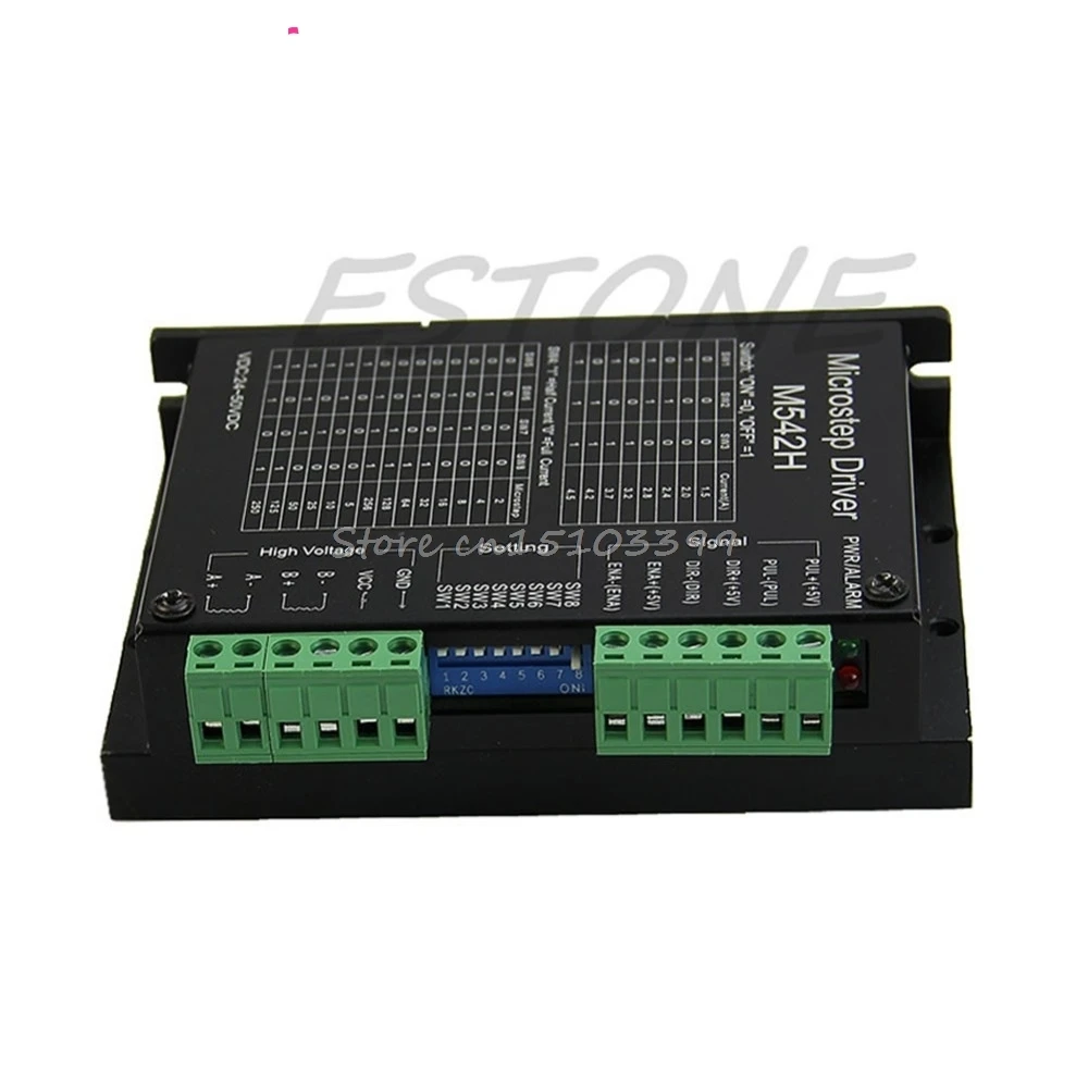 

CNC Micro-Stepping Stepper Motor Driver M542/DM542 Bi-polar 2Phase 4.5A Motor Controller Switch G08 Drop ship