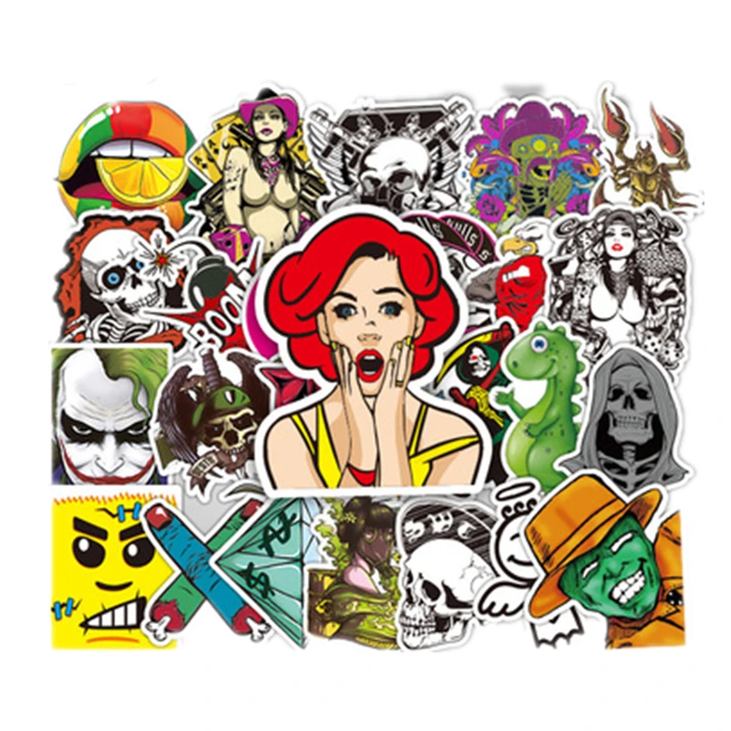 50pcs Sticker Pack Mixed Galaxy Stickers on Laptop Decal Bicycle Stickers DIY Guitar Skateboard Luggage Car Computer Stickers