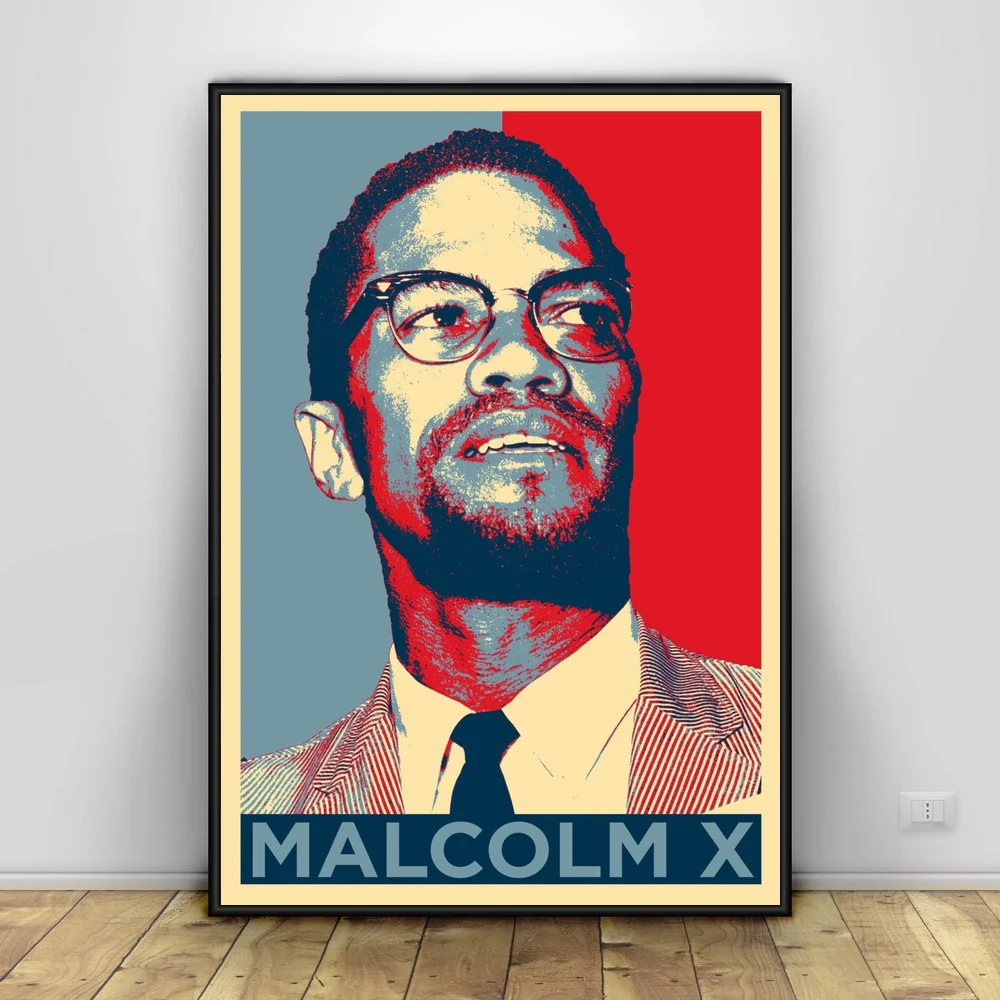 

Malcolm X Art Silk Poster Home Decor 12x18 20x30inch