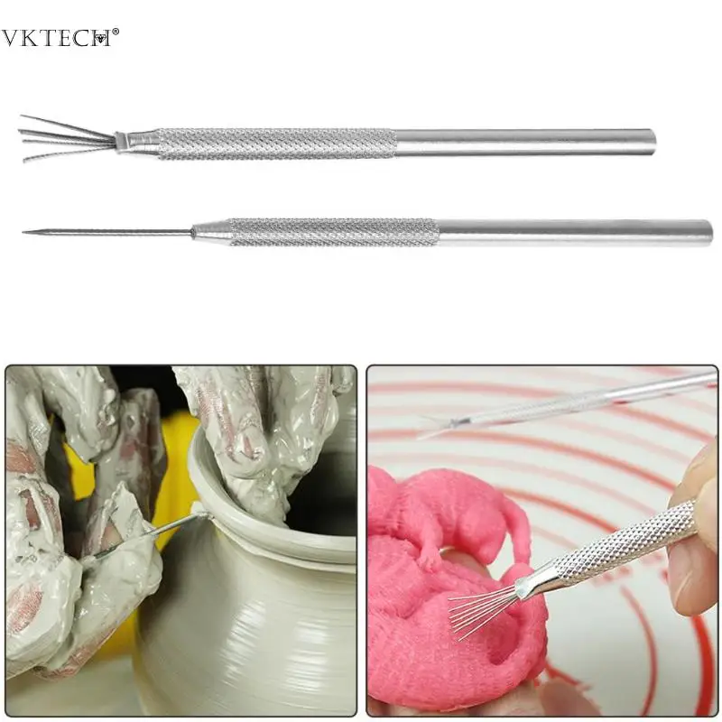 Stainless Steel Polymer Clay Tool Ribbon Pro Pin Needle Detail Modeling