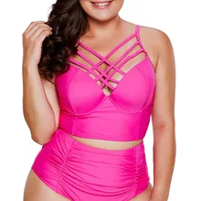 Плюс размер купальники пляжная одежда в бразильском стиле бикини женские Танкини Купальники раздельный купальный спорт новинка купальник большой