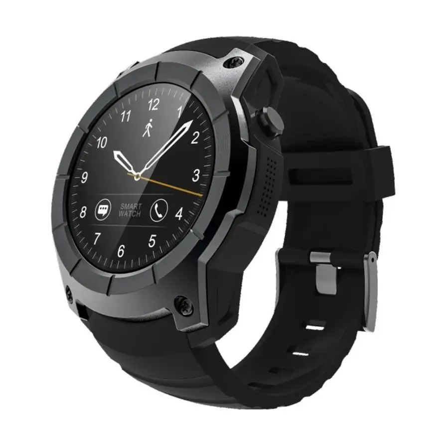 SAKZNR S958 мужские Bluetooth Смарт часы Поддержка gps давление воздуха вызова сердечного ритма Спорт Высокое качество Smartband наручные часы - Цвет: Черный