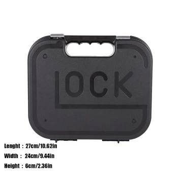 

GLOCK ABS Pistol Case Tactical Hard Pistol gear box Gun Case Padded Foam Lining for hunting accessory