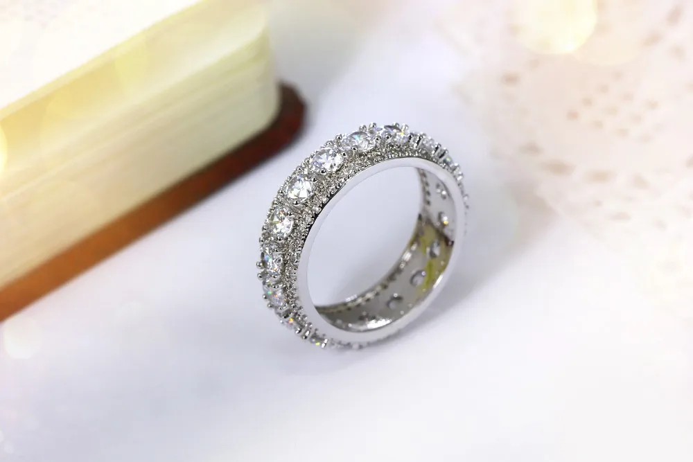 Новинка, роскошное обручальное кольцо для женщин, золотой цвет, обручальное кольцо, сделанное из AAA кубического циркония, свинец,, cz кольца
