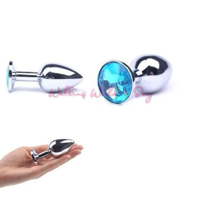 Unisex Stainless Steel Anal Butt Plug Metal Plated Jewelry Sex Stopper Anal Toys G-Spot Anus Insert Adult Anal Sex Toys 7X3CM (3)
