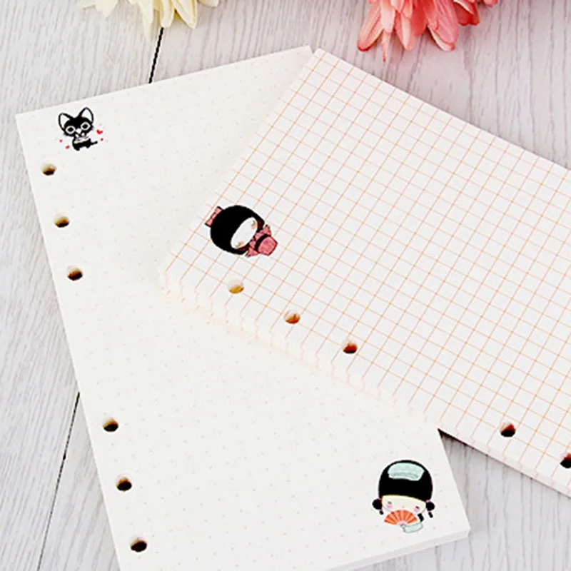 

A6 Lovely Style 6 Holes Loose Leaf Notebook Notebook With Inner Core Office Supplies Kawaii Student School Supplies Planer