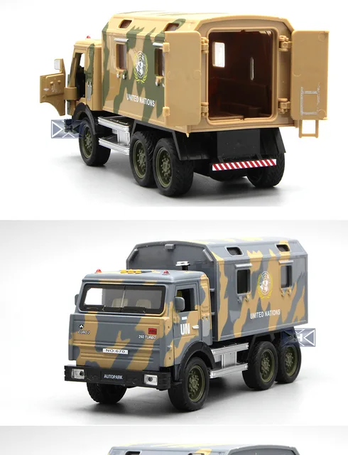 1:32 Alloy Tiger Armored Military Truck Model Diecast Off