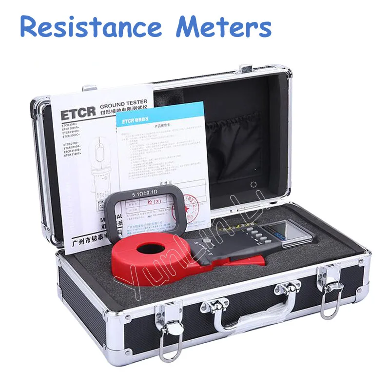 Digital Clamp On Ground Earth Resistance Tester Meter / Clamp Earth