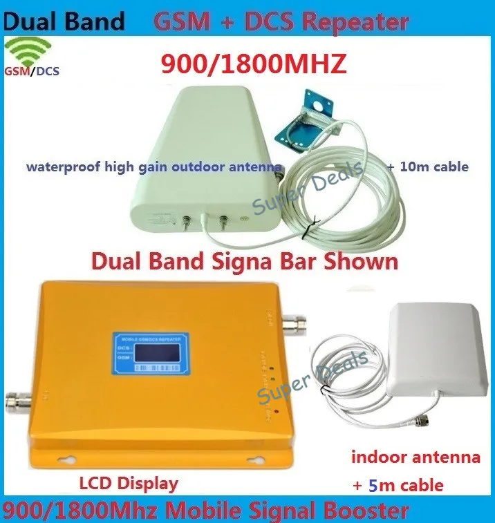 

Russia GSM DCS Mobile Phone Signal Booster 2g 4g Repeater Amplifiers Supports 4g cellular data +Antenna + cable