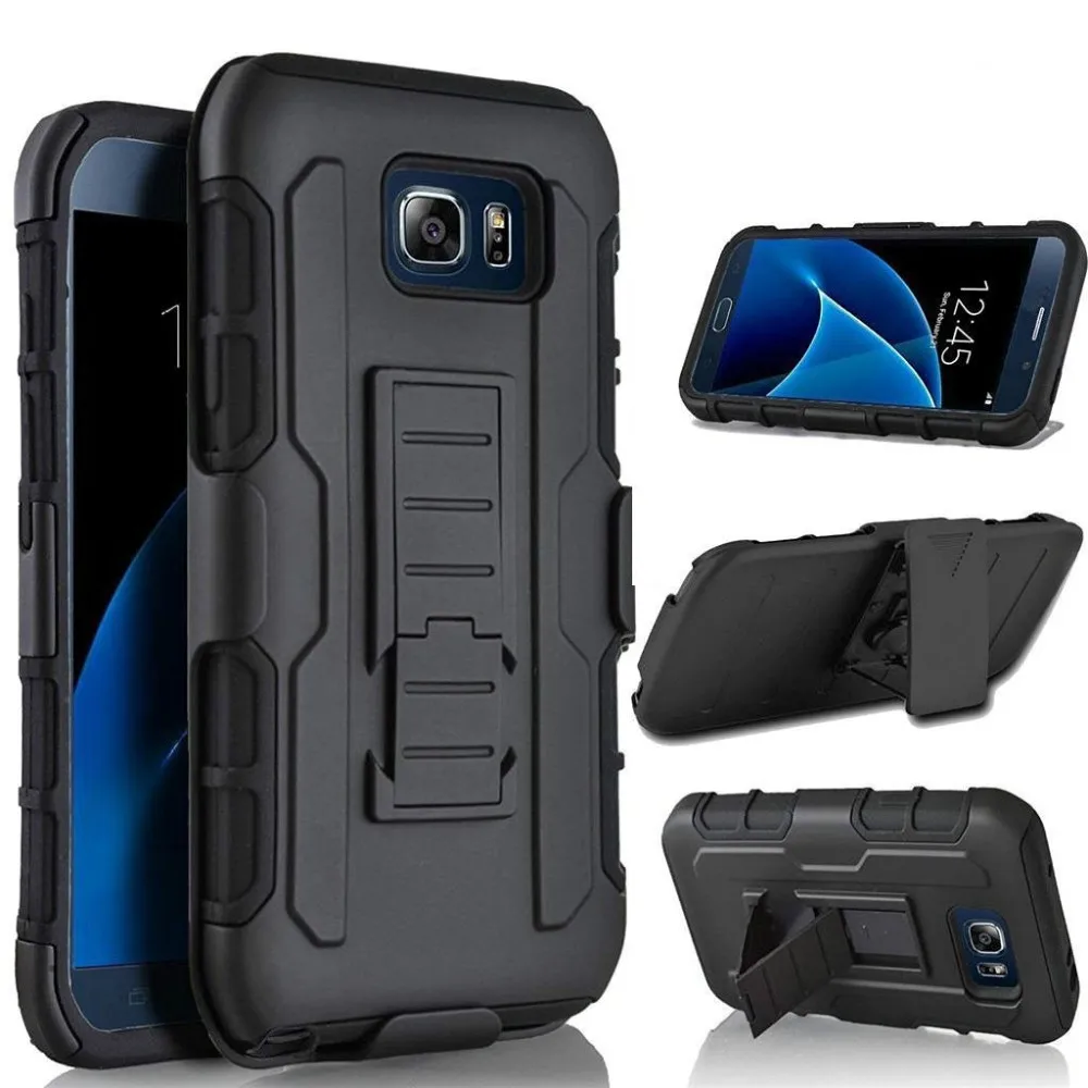 Прочный Чехол-кобура с зажимом для ремня Samsung Galaxy S4/S5/S6/S7/S8/S9/S10 Plus Note3 4 5 8 9 10 |