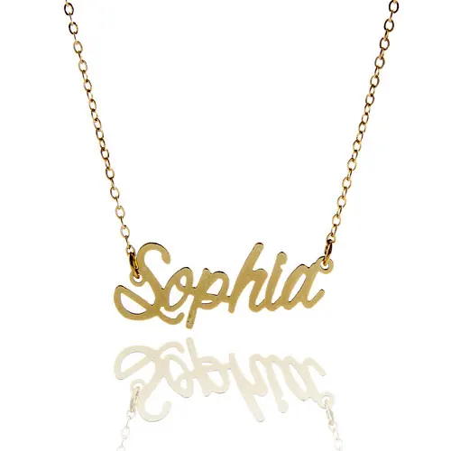 Aoloshow Gold Color Name Necklace 
