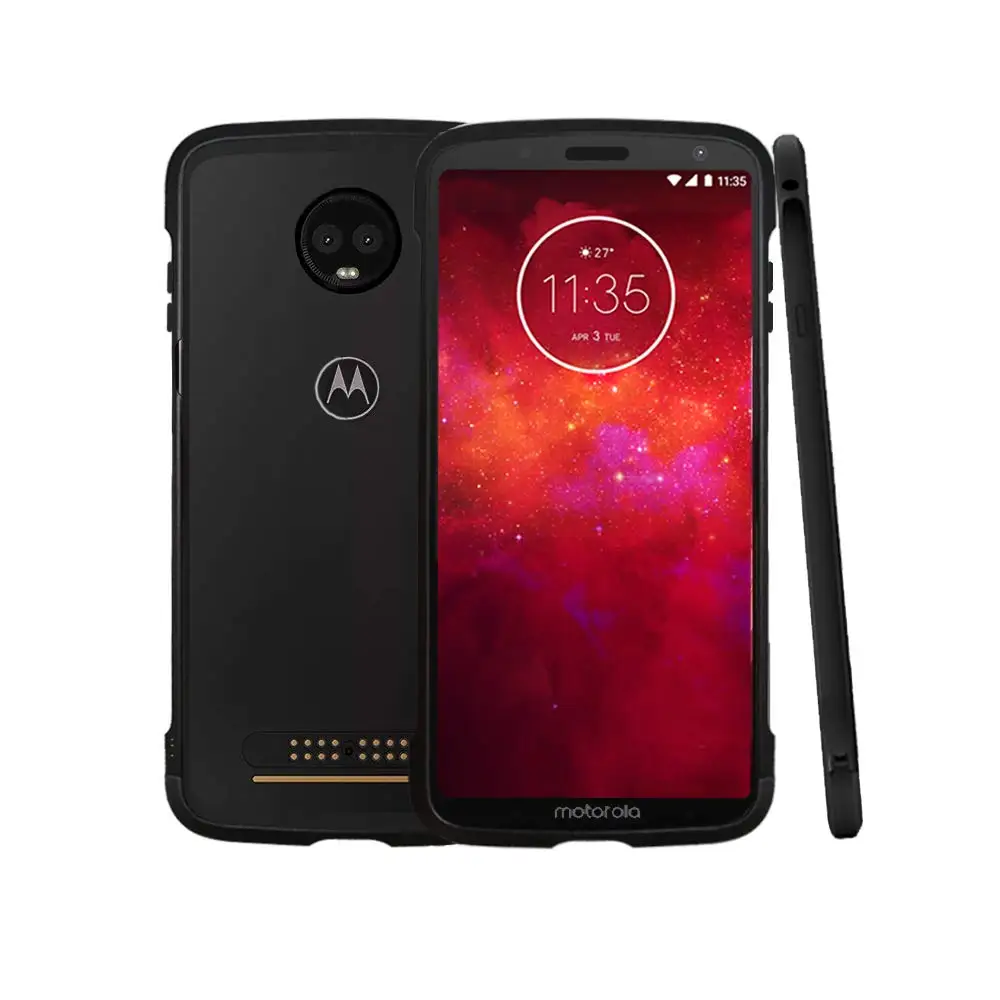 Moto Z3 Play чехол, lenovo Алюминиевый металлический бампер с защитой от царапин, противоударный, совместимый с Moto Mods защитный чехол для M