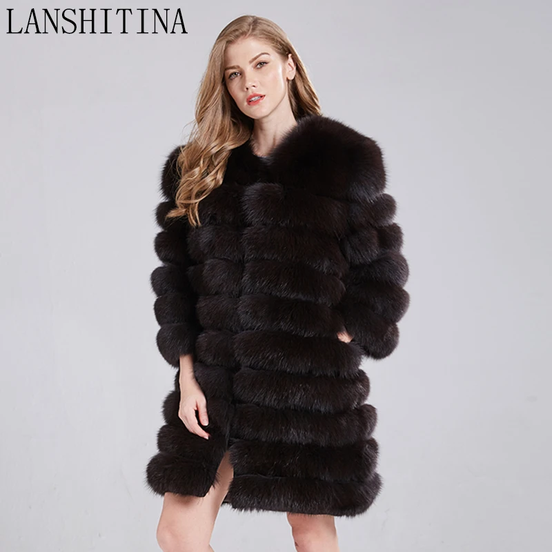 Real fox fur coat price Clearance