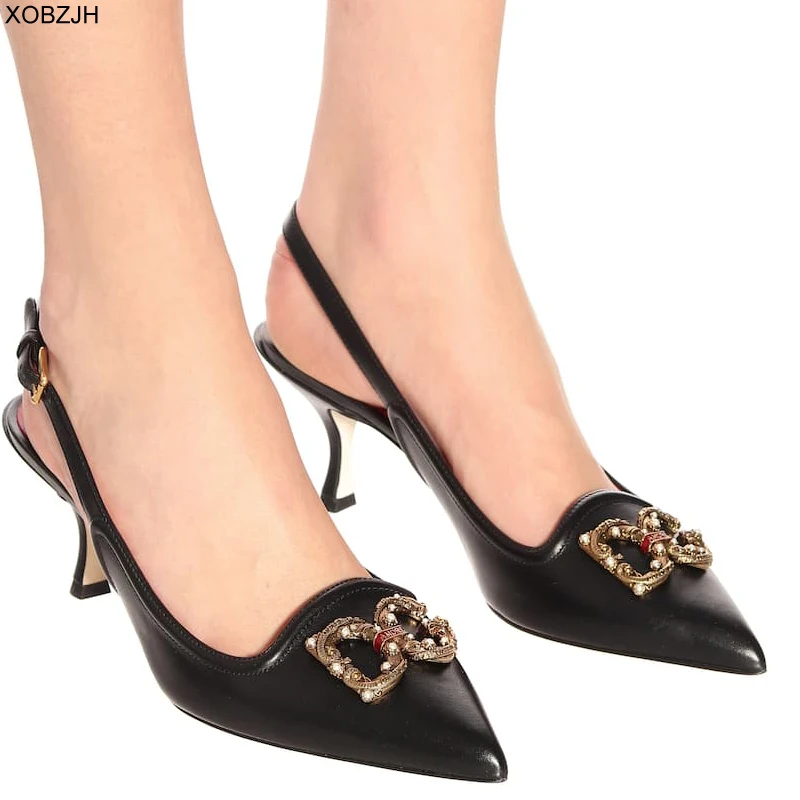 

Italian Office Shoes Women Heels Pumps 2019 luxury Brand Designer pumps Black white Ladies Leather Sandals Shoes Woman Lace up