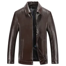 Мужские куртки из овечьей кожи, пальто из натуральной кожи, повседневные топы, верхняя одежда, пальто, демисезонная одежда размера плюс M-3XL 4XL