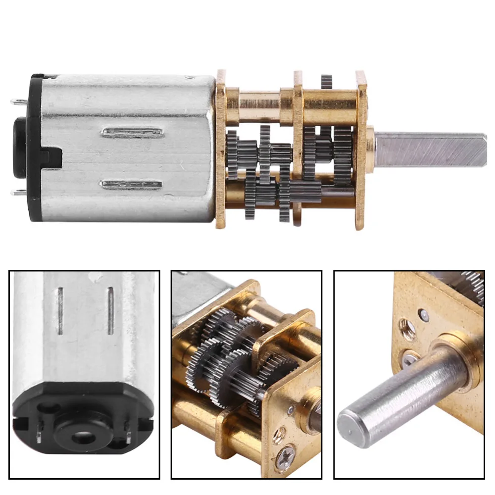 6 V двигатель постоянного тока высокий крутящий момент 1:1000 электромотор для Модель игрушечной машины снижение двигателя Шестерни коробка 10/15/20 об/мин