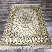 Yilong 4'x6' handknotted персидский ковер турецкий элегантная антикварная Ручная работа; вязаное; шерстяное шелковый ковер(wy2111s4x6