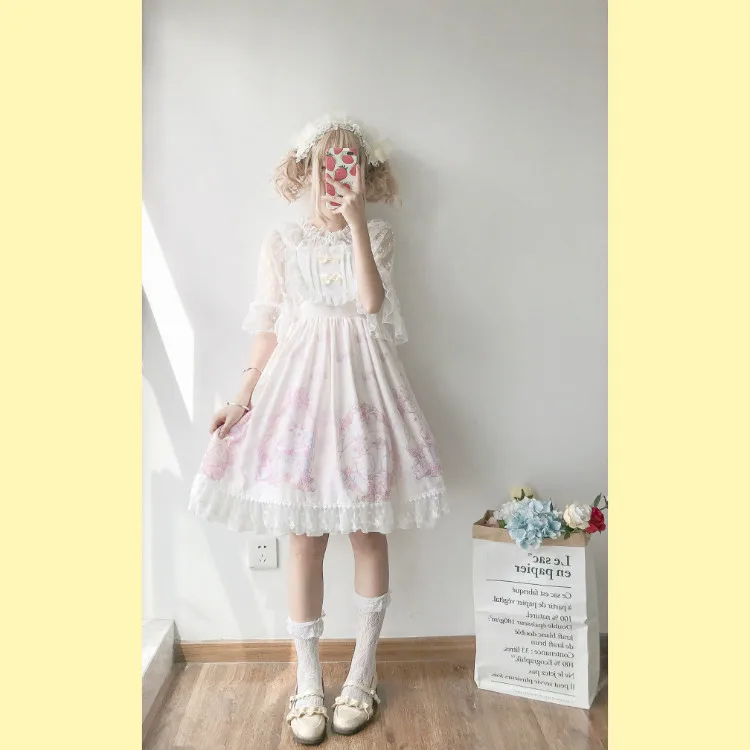 Cosplay&ware Kawaii Clothing Japanese Fashion Lolita Jsk Dress Women Summer Cute Bow Cat Strap Gothic Tea Party Sweet -Zentai shop online HTB17d9IdRKw3KVjSZTEq6AuRpXa3.jpg