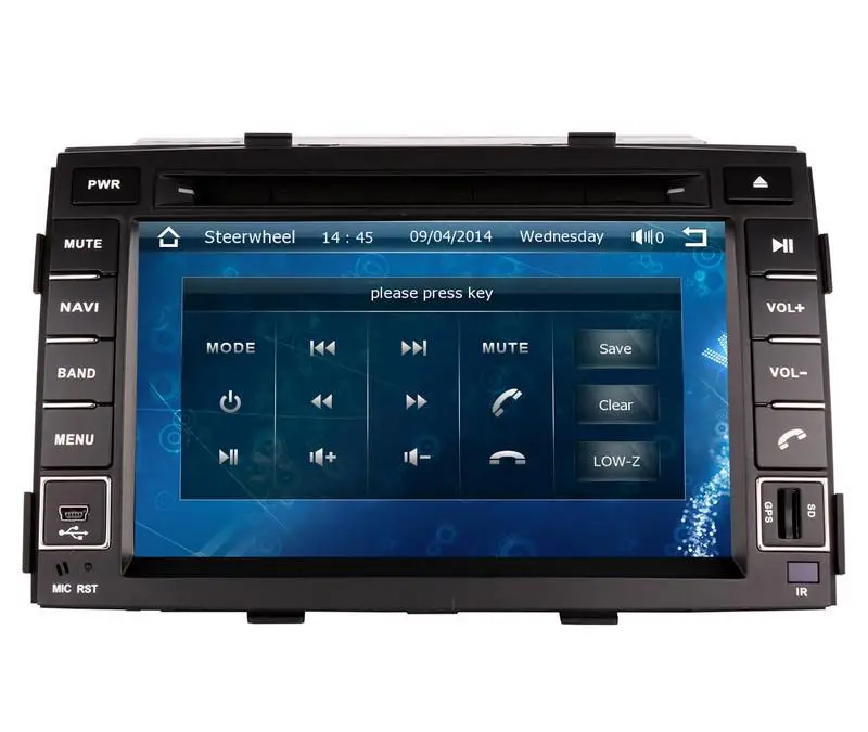 " in-dash автомобильный dvd-плеер с gps(опционально), аудио Радио стерео, USB/SD, AUX, BT/tv, Автомобильный мультимедийный головной убор для Kia SORENTO 2011