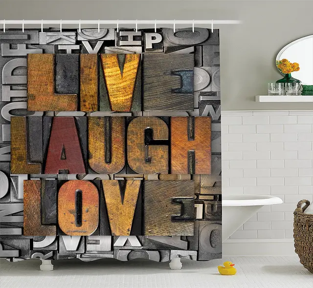 Live Laugh Love Shower Curtain Saying Promoting The Sacred Values Of Live Laugh Love Shower Curtain Saying Promoting The Sacred Values Of Human Life In Colorful A