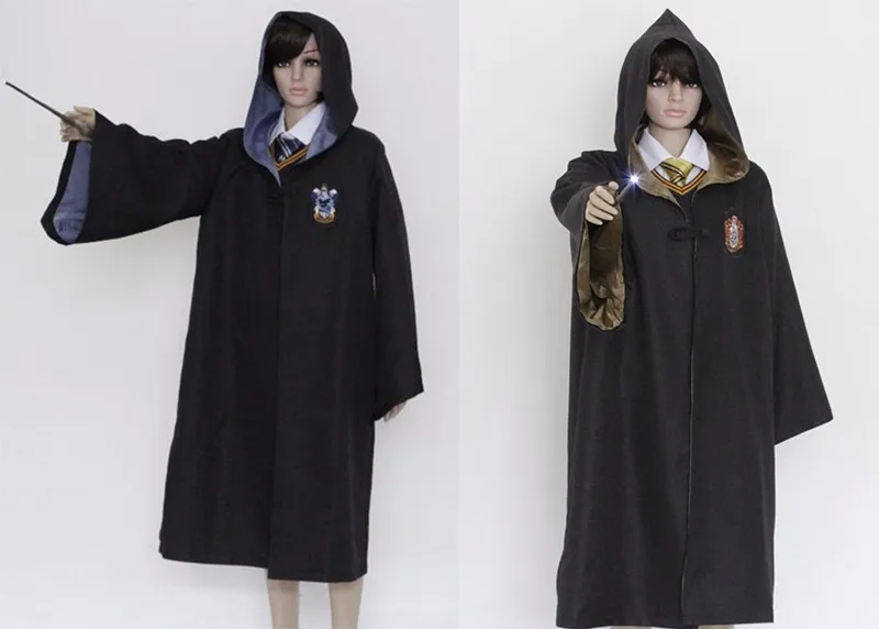 Robe Gryffindor Slytherin Ravenclaw Hufflepuff, маскарадный костюм, детский халат для взрослых, плащ, 4 стиля, подарок на Хэллоуин, костюм Харриса