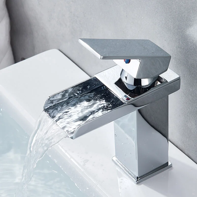 

Anti rust Sink Faucet Four sided Basin Waterfall Bathroom Silver Hoses Water tap Kitchen Irrigation Convenient