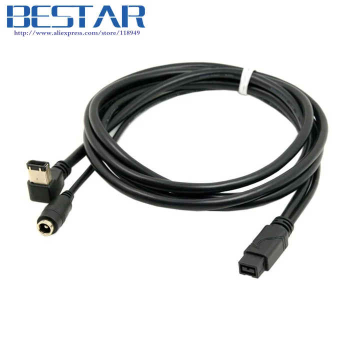 IEEE 1394b 9Pin Male with DC 12v Power Jack to 1394a 6pin Male Firewire