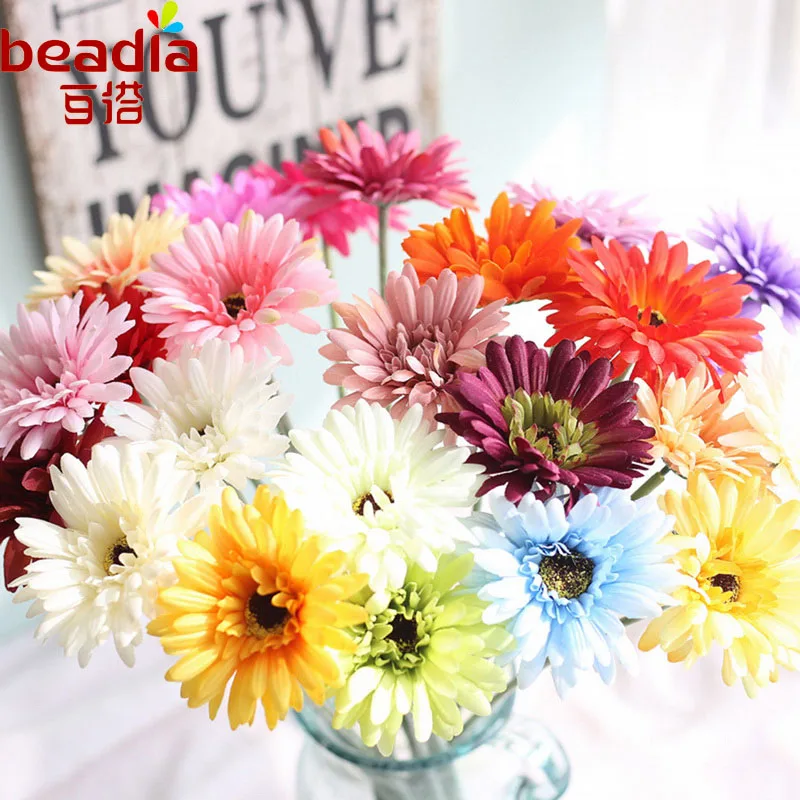 Africa Export House Decoration Simulation Silk Fake Sunflowers Artificial Plant 23 Colors 1 Pcs Floral Technique Accessories | Дом и сад