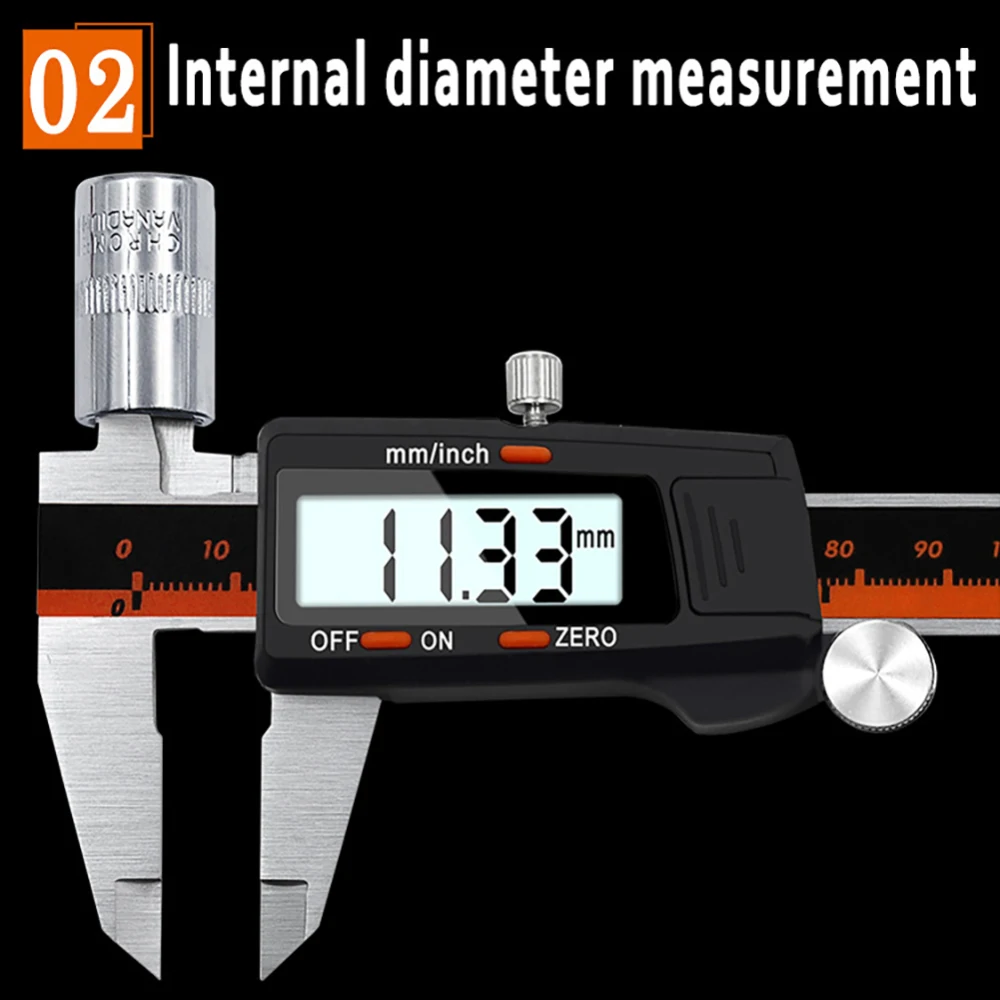 0-150 мм из нержавеющей стали цифровой дисплей суппорт дроби/мм/дюймовая высокая точность штангенциркуль, измерительные инструменты