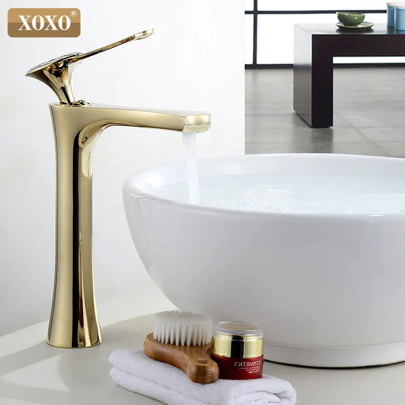 XOXO смеситель для раковины, современный Алмазный черный и золотой кран для раковины ванной комнаты, смеситель 20085 г - Цвет: golden