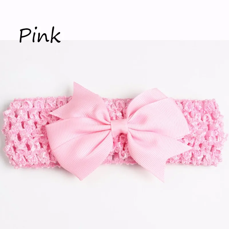 Wide Bow Headbands Photo Hair Rope Elastic Girl Headwear Knitted Toddler Hairband Hair Band Hollow Hair Accesories Free Shipping (2)