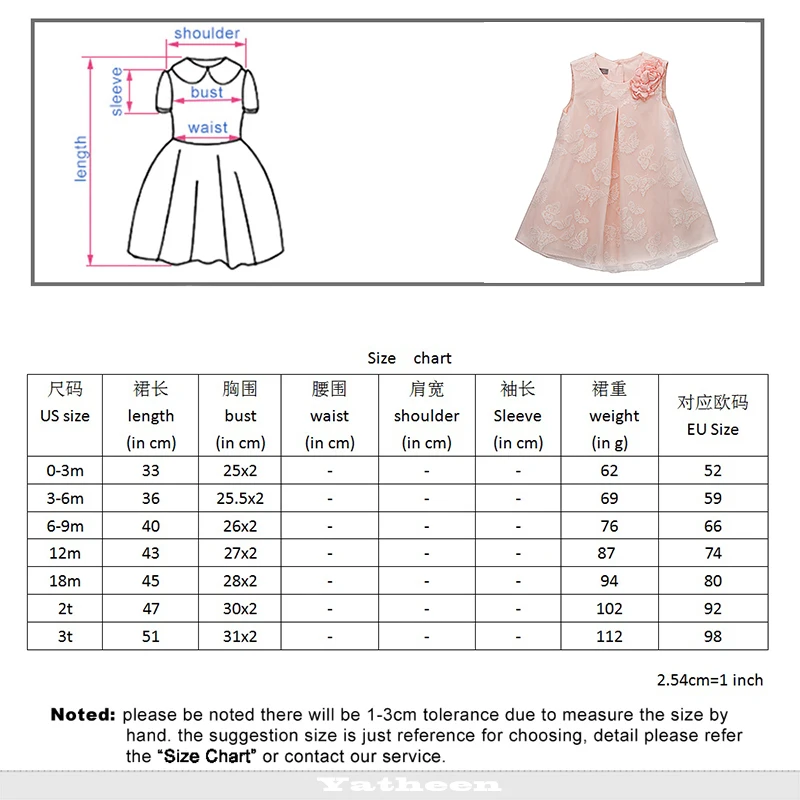 Yatheen/Детские и малышей Newborn-3t розетка Цельнокройное платье Детские платья для обувь девочек