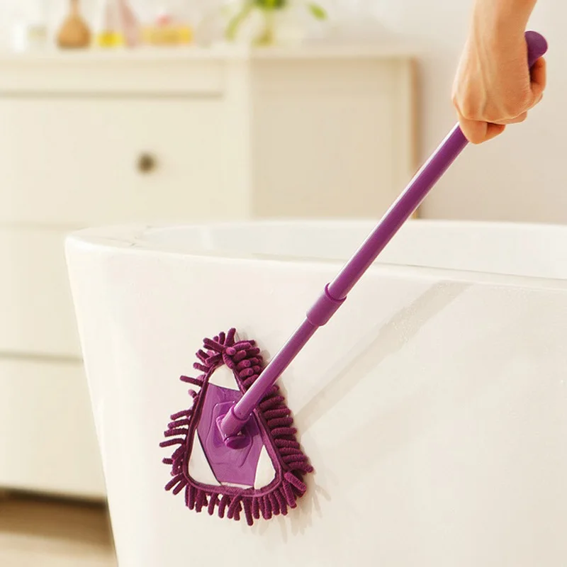 Mini plate mop triangular home floor mop bathroom kitchen small mop-in