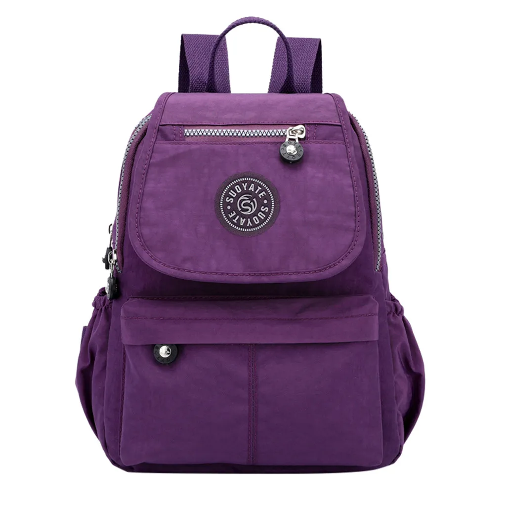 Женский водонепроницаемый рюкзак, многофункциональный рюкзак для школьницы, нейлоновый рюкзак для путешествий, Mochila Escolar Feminina# T1G - Цвет: Purple