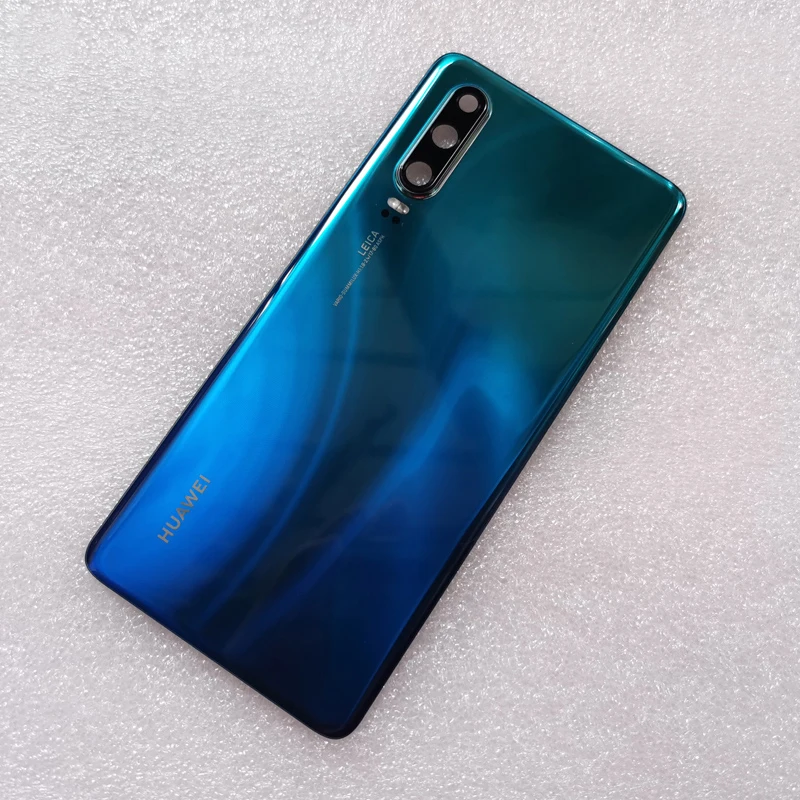 Новая Оригинальная задняя крышка из закаленного стекла для huawei P30, запасные части, задняя крышка для батареи, корпус+ рамка для камеры