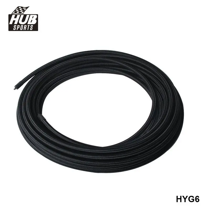 Hubsports - 2013 very high quality - AN6 Cotton Over Braided Fuel / Oil Hose Pipe Tubing Light Weight, 30 Meters Roll HU-HYG6