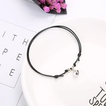 Новые модные браслеты для женщин, простая ручная работа, черная красная веревочная цепь, регулируемый браслет на лодыжке, индивидуальные браслеты