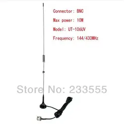 NAGOYA ut-106uv BNC разъем VHF/UHF 144/430 мГц Dual Band Телевизионные антенны для Радио Двухканальные рации IC-V8 IC-V80 IC-V82 IC-V85 CB Радио