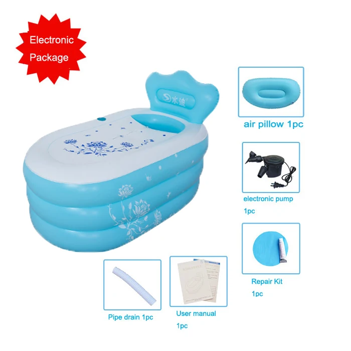 nuovo arrivo portatile vasca da bagno gonfiabile vasca adulto vasca cuscino pompa elettrica caldo vincitore tenere