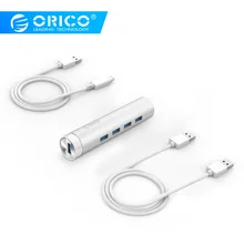 ORICO USB C концентратор 4 порта USB3.0 концентратор Расширенный Тип C концентратор с кабелем типа C и кабелем типа A для Mac/Windows/Linux